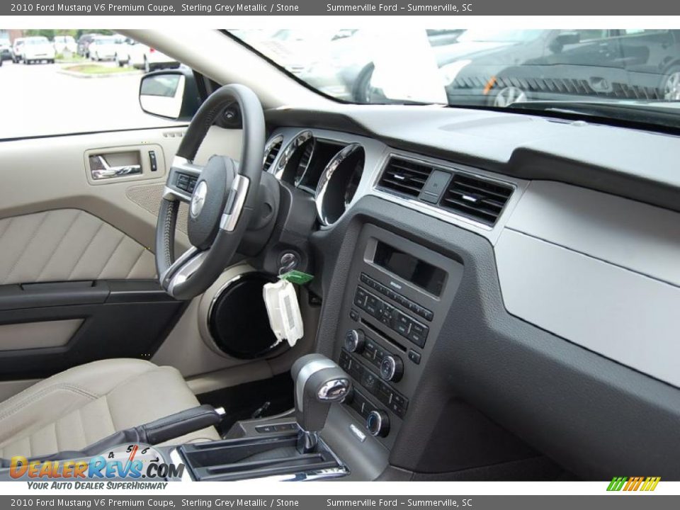 2010 Ford Mustang V6 Premium Coupe Sterling Grey Metallic / Stone Photo #10