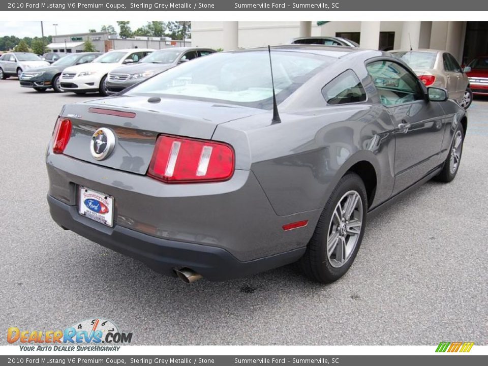 2010 Ford Mustang V6 Premium Coupe Sterling Grey Metallic / Stone Photo #15