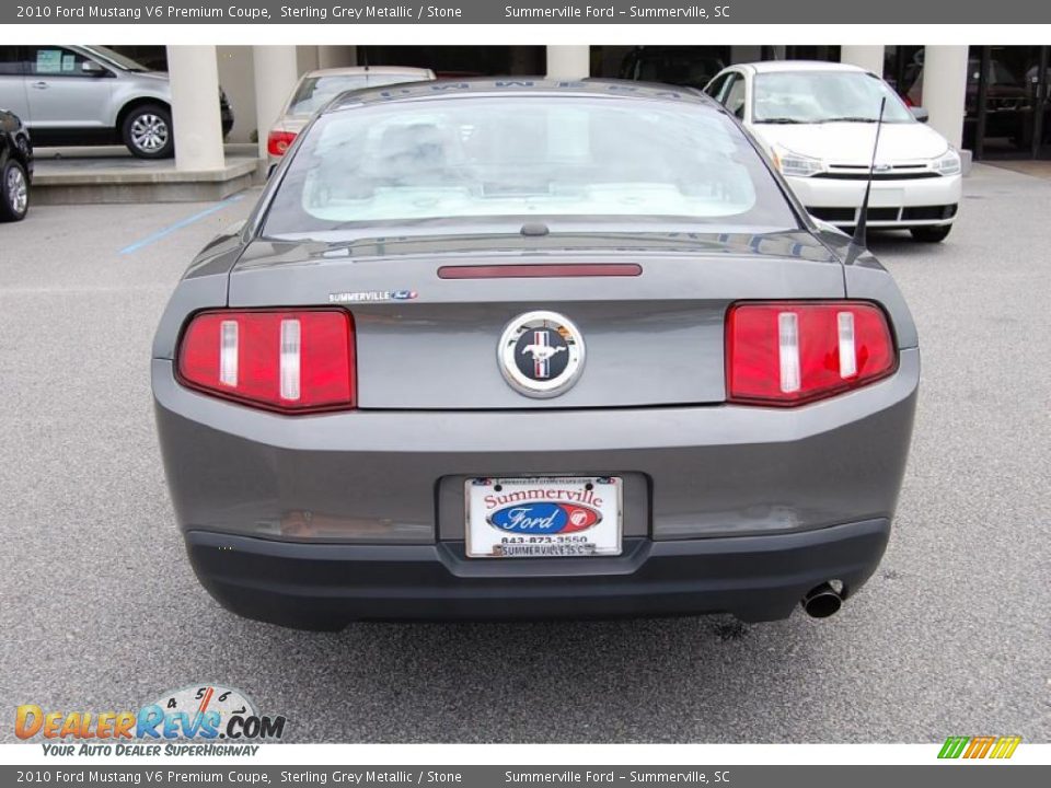 2010 Ford Mustang V6 Premium Coupe Sterling Grey Metallic / Stone Photo #16