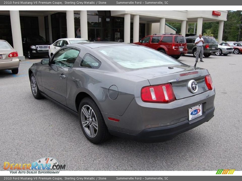 2010 Ford Mustang V6 Premium Coupe Sterling Grey Metallic / Stone Photo #17