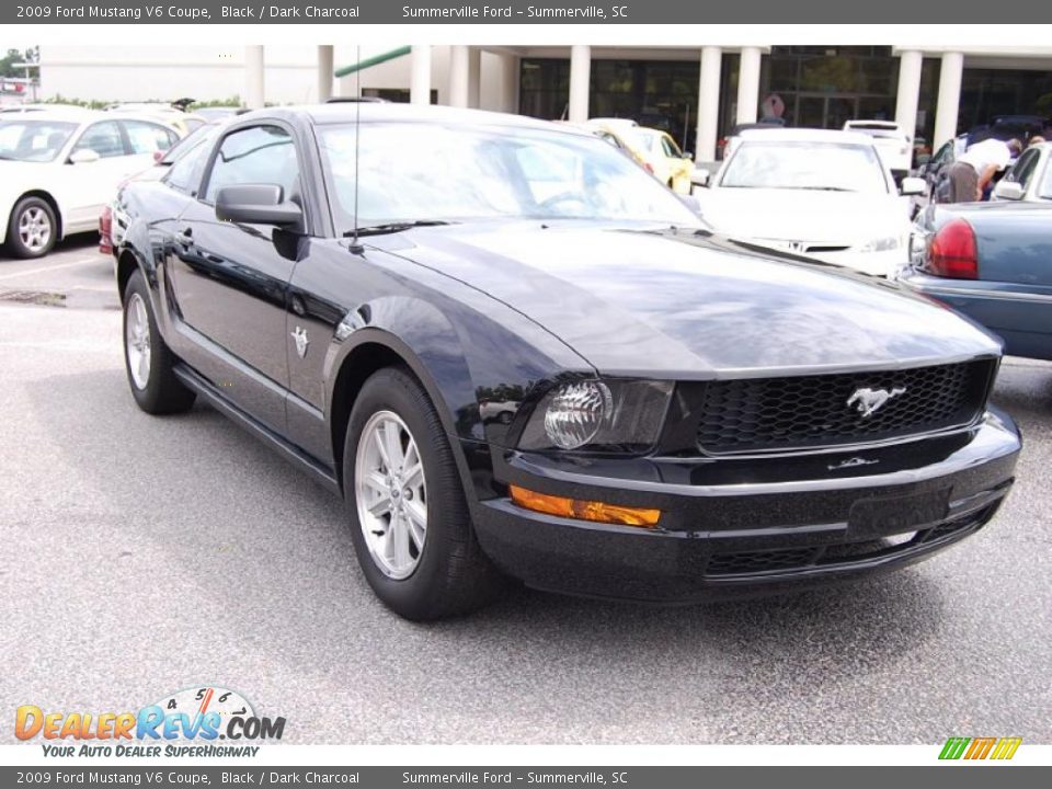 2009 Ford Mustang V6 Coupe Black / Dark Charcoal Photo #1