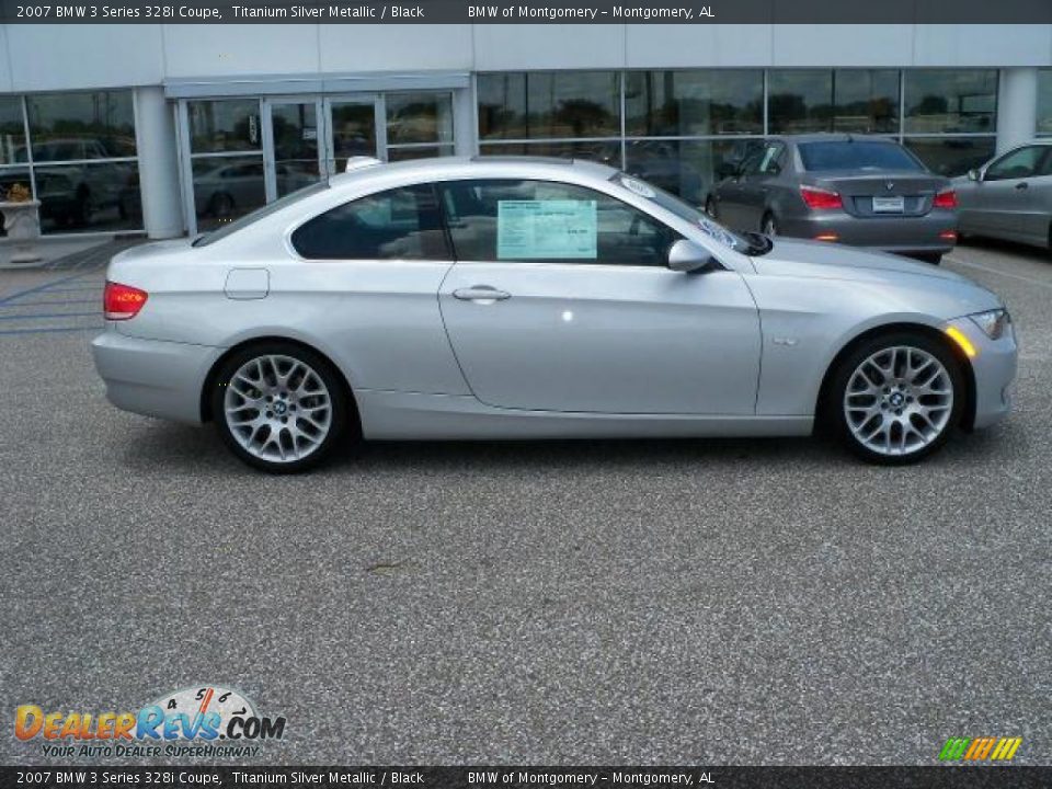 2007 BMW 3 Series 328i Coupe Titanium Silver Metallic / Black Photo #2