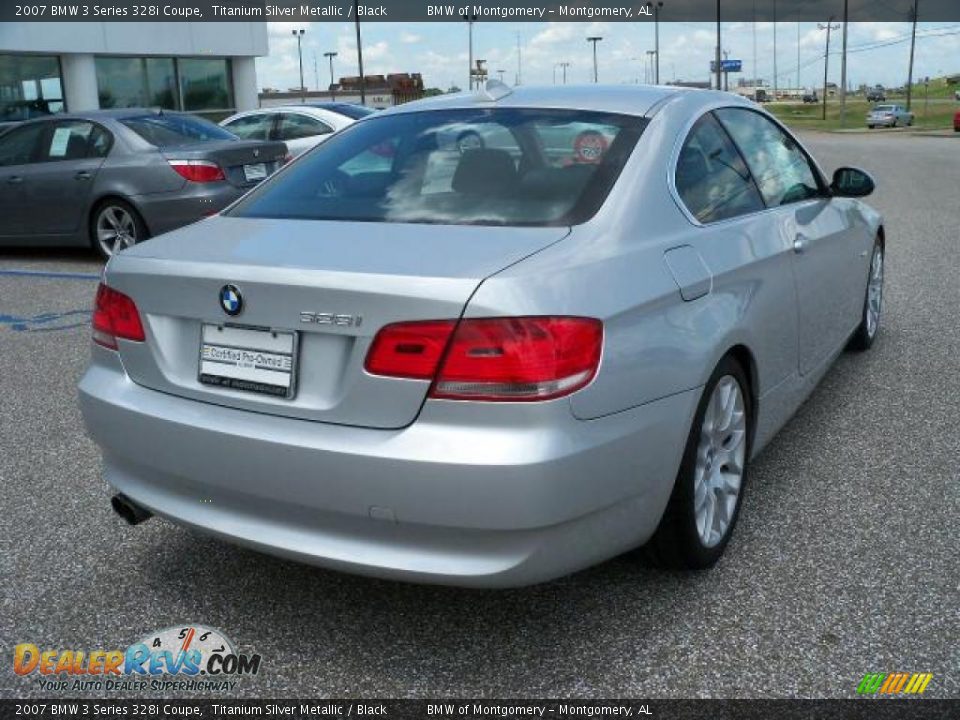2007 BMW 3 Series 328i Coupe Titanium Silver Metallic / Black Photo #4