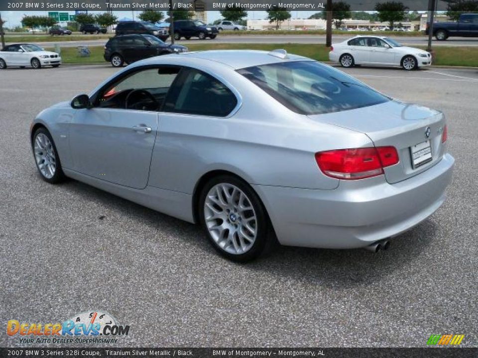 2007 BMW 3 Series 328i Coupe Titanium Silver Metallic / Black Photo #6