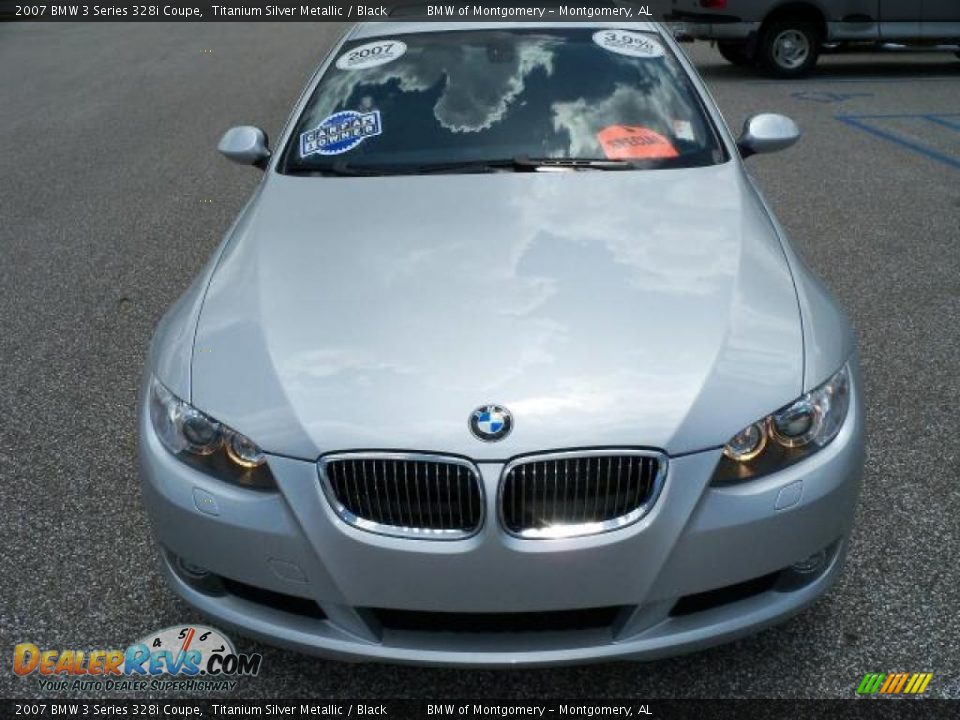 2007 BMW 3 Series 328i Coupe Titanium Silver Metallic / Black Photo #10