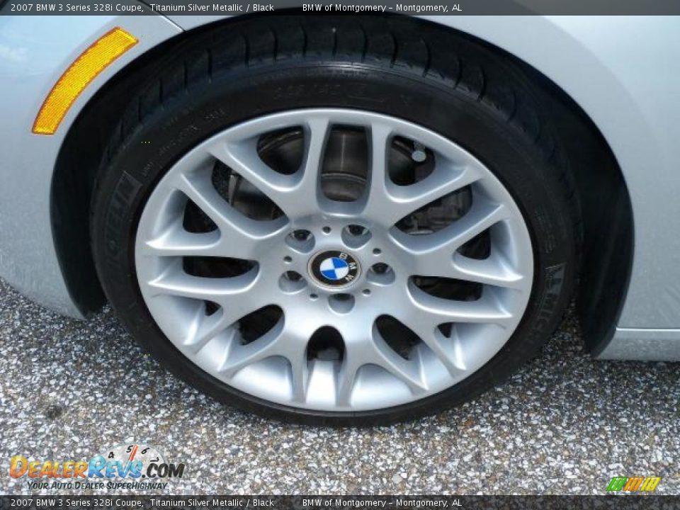 2007 BMW 3 Series 328i Coupe Titanium Silver Metallic / Black Photo #11