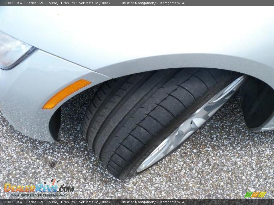 2007 BMW 3 Series 328i Coupe Titanium Silver Metallic / Black Photo #12
