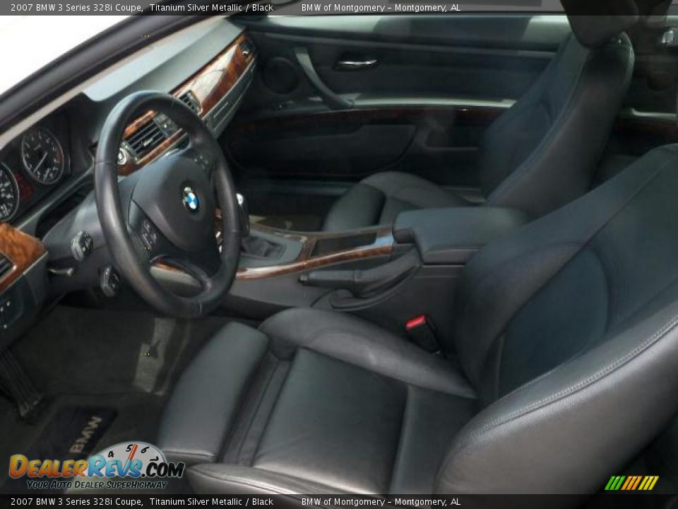 2007 BMW 3 Series 328i Coupe Titanium Silver Metallic / Black Photo #17