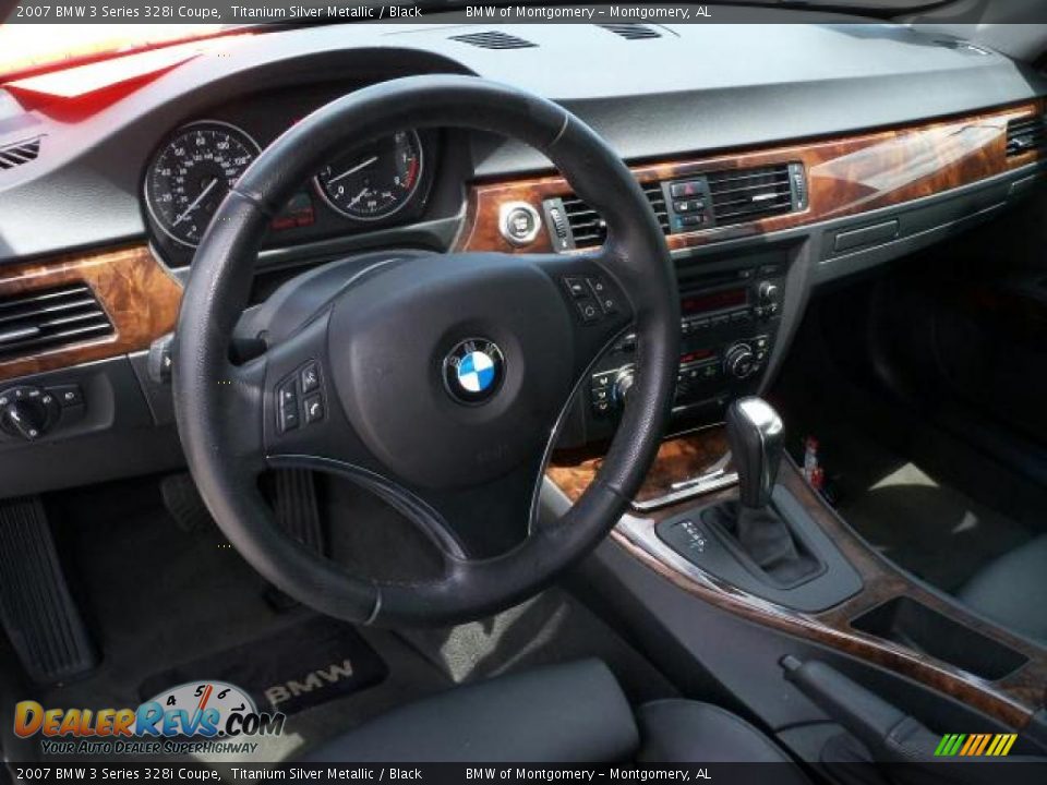 2007 BMW 3 Series 328i Coupe Titanium Silver Metallic / Black Photo #18
