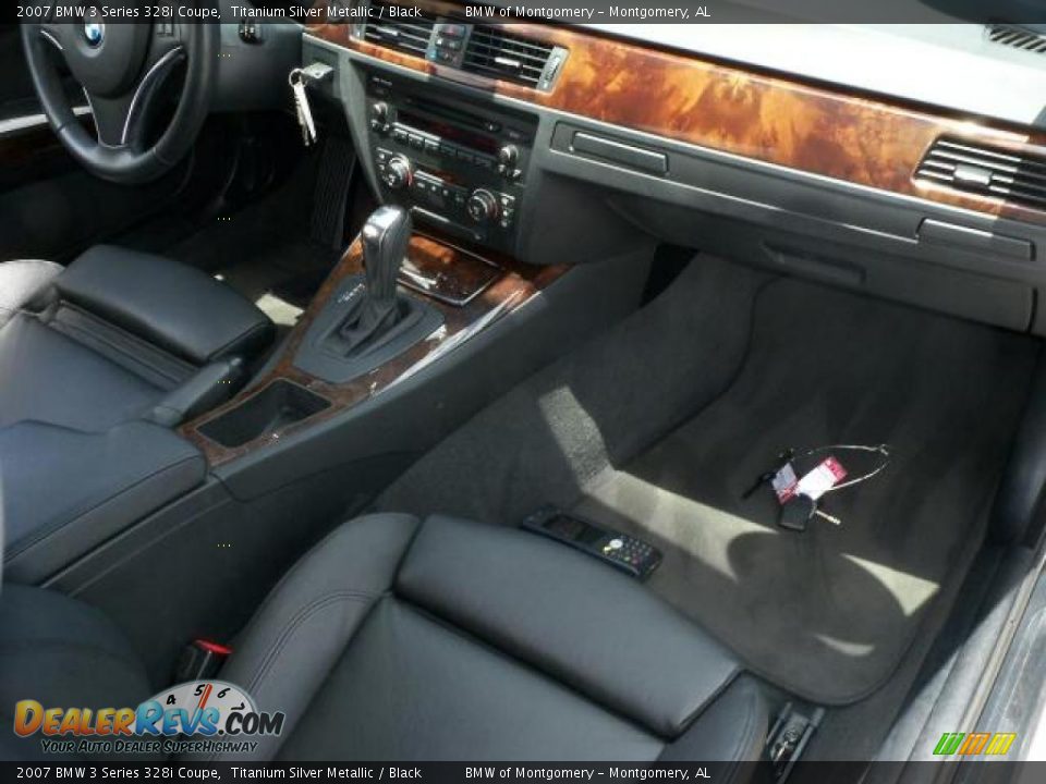 2007 BMW 3 Series 328i Coupe Titanium Silver Metallic / Black Photo #19