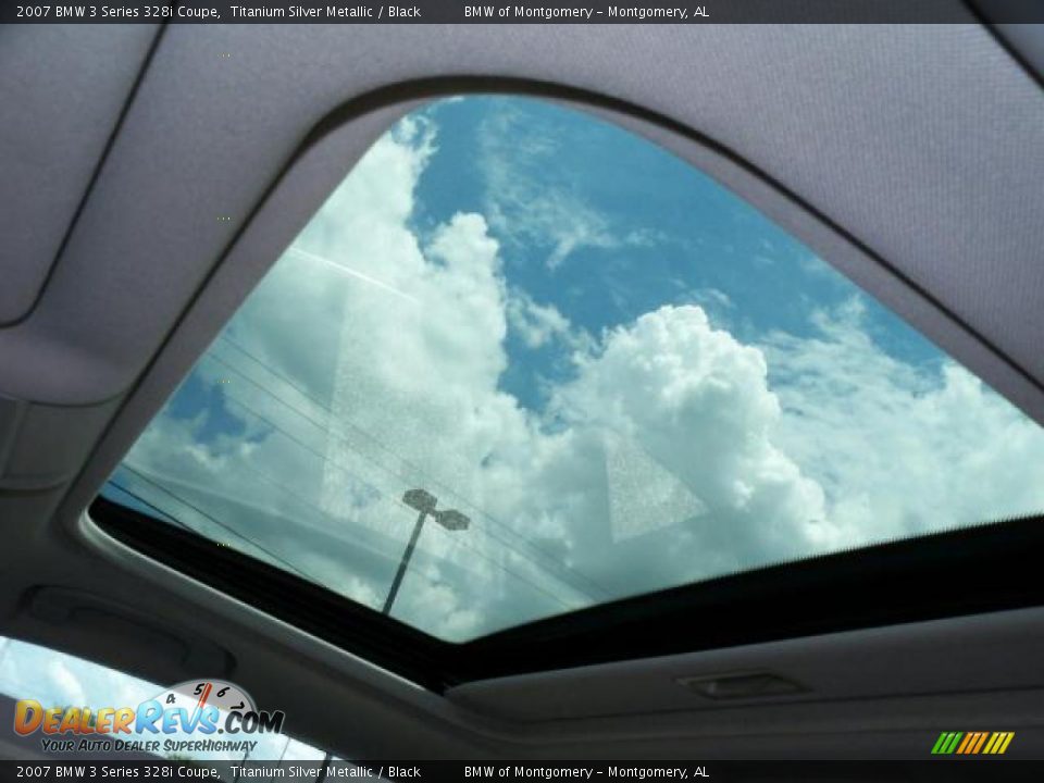 2007 BMW 3 Series 328i Coupe Titanium Silver Metallic / Black Photo #22
