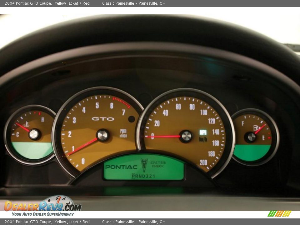 2004 Pontiac GTO Coupe Yellow Jacket / Red Photo #15