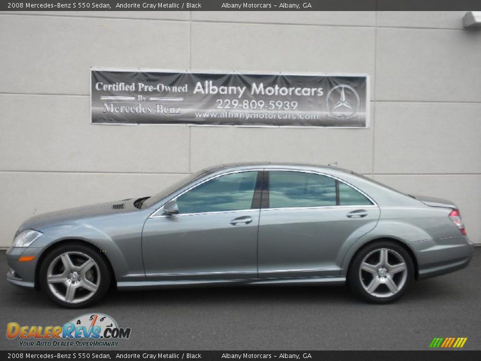 2008 Mercedes-Benz S 550 Sedan Andorite Gray Metallic / Black Photo #1