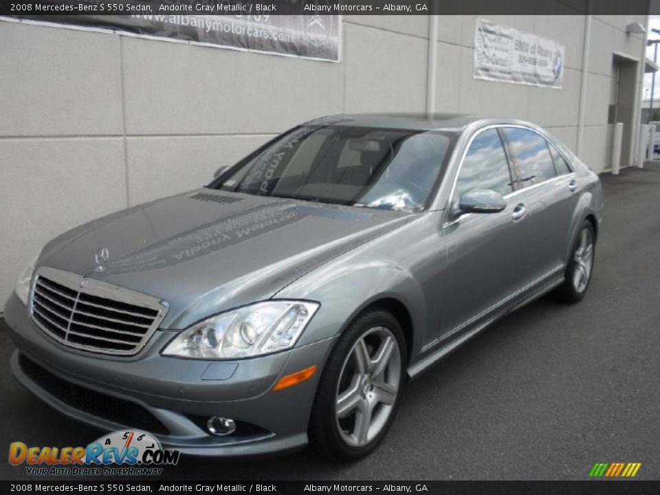2008 Mercedes-Benz S 550 Sedan Andorite Gray Metallic / Black Photo #2