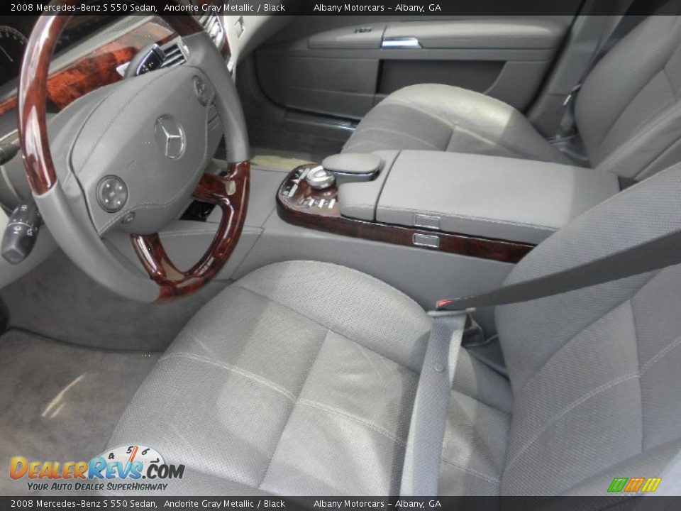 2008 Mercedes-Benz S 550 Sedan Andorite Gray Metallic / Black Photo #6