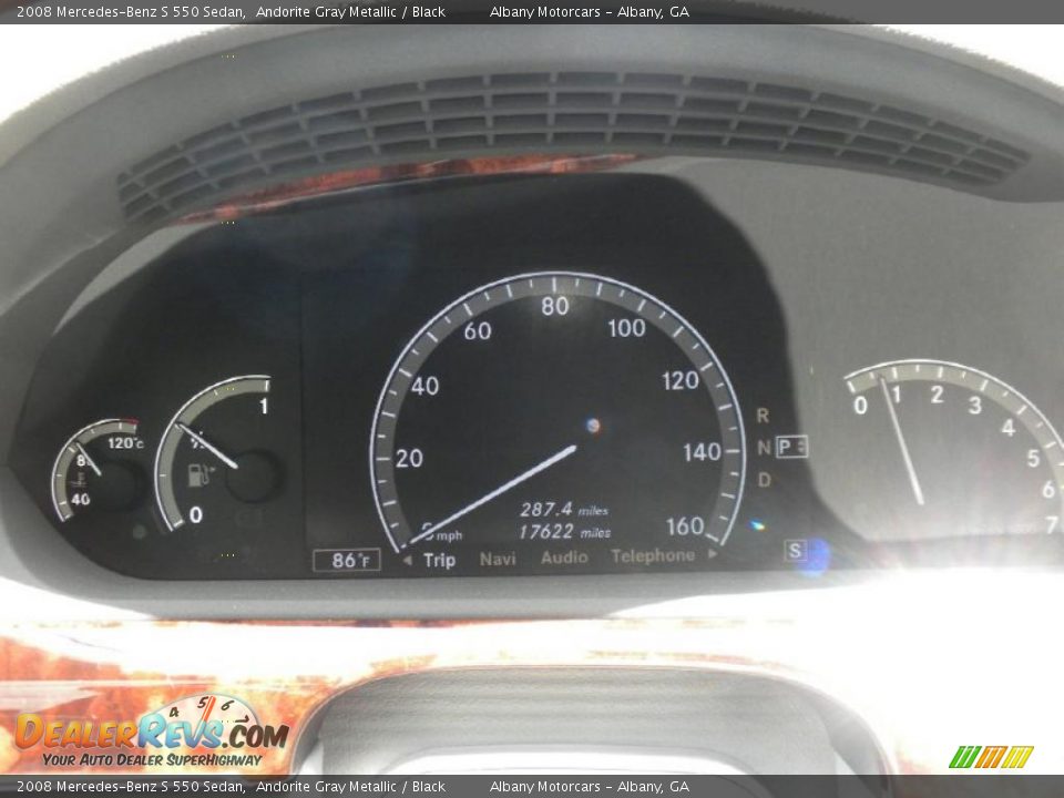 2008 Mercedes-Benz S 550 Sedan Andorite Gray Metallic / Black Photo #18