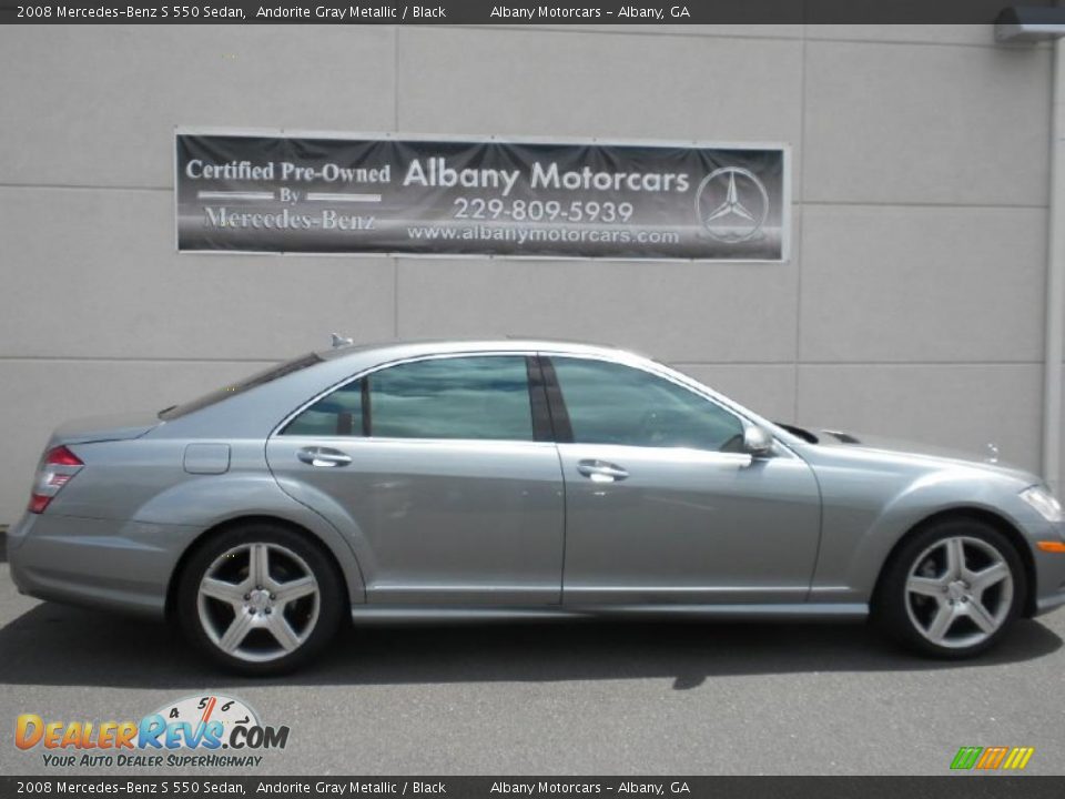 2008 Mercedes-Benz S 550 Sedan Andorite Gray Metallic / Black Photo #26