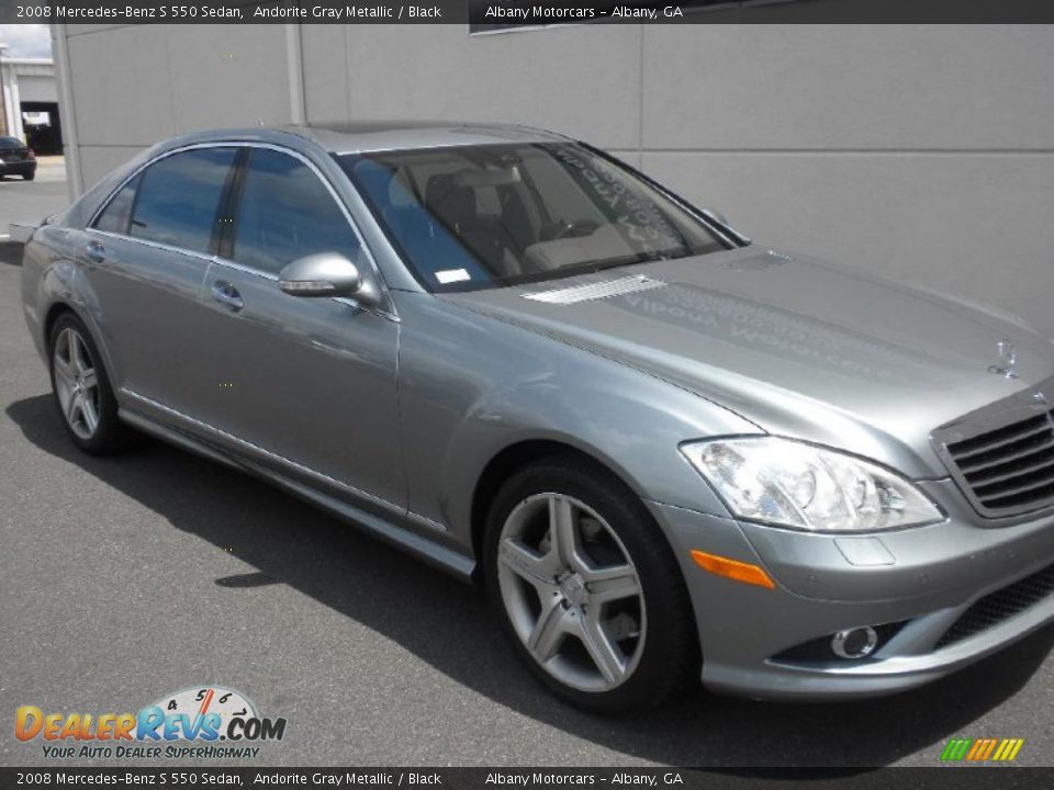 2008 Mercedes-Benz S 550 Sedan Andorite Gray Metallic / Black Photo #27