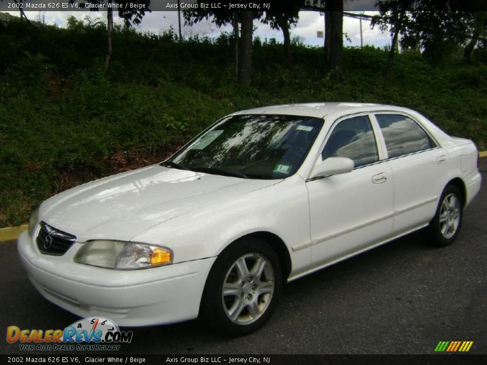 2002 Mazda 626 ES V6 Glacier White / Beige Photo #1