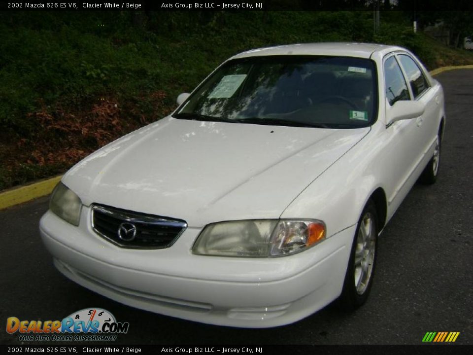 2002 Mazda 626 ES V6 Glacier White / Beige Photo #2