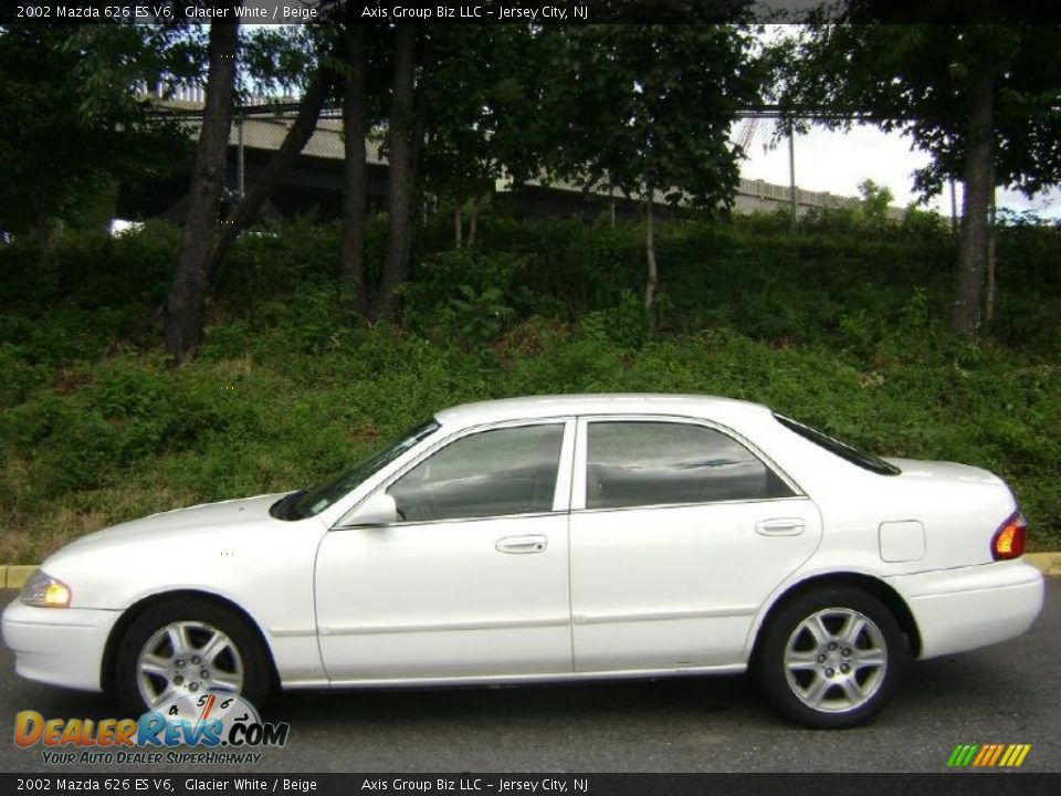 2002 Mazda 626 ES V6 Glacier White / Beige Photo #3