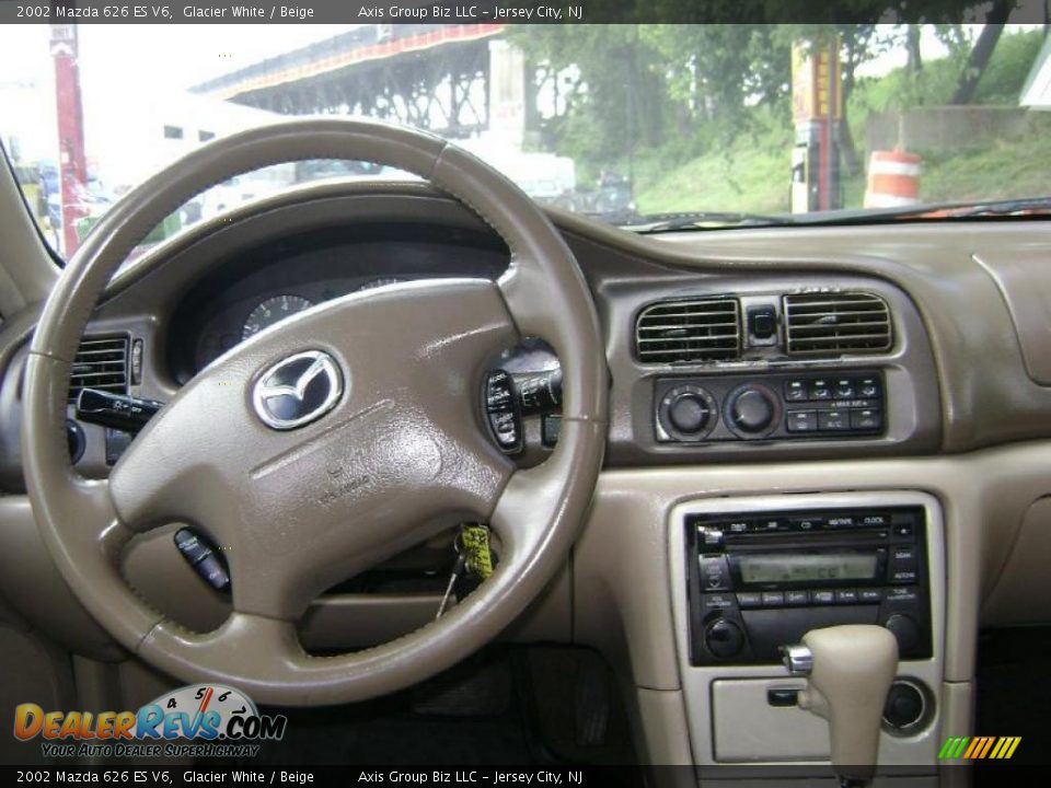 2002 Mazda 626 ES V6 Glacier White / Beige Photo #6