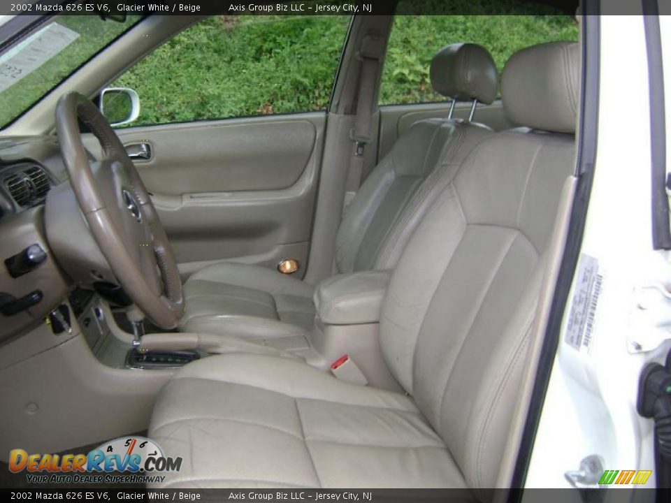 2002 Mazda 626 ES V6 Glacier White / Beige Photo #10