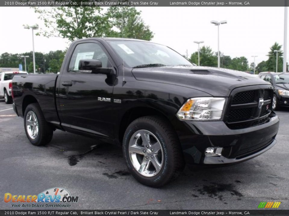 2010 Dodge Ram 1500 R/T Regular Cab Brilliant Black Crystal Pearl / Dark Slate Gray Photo #4