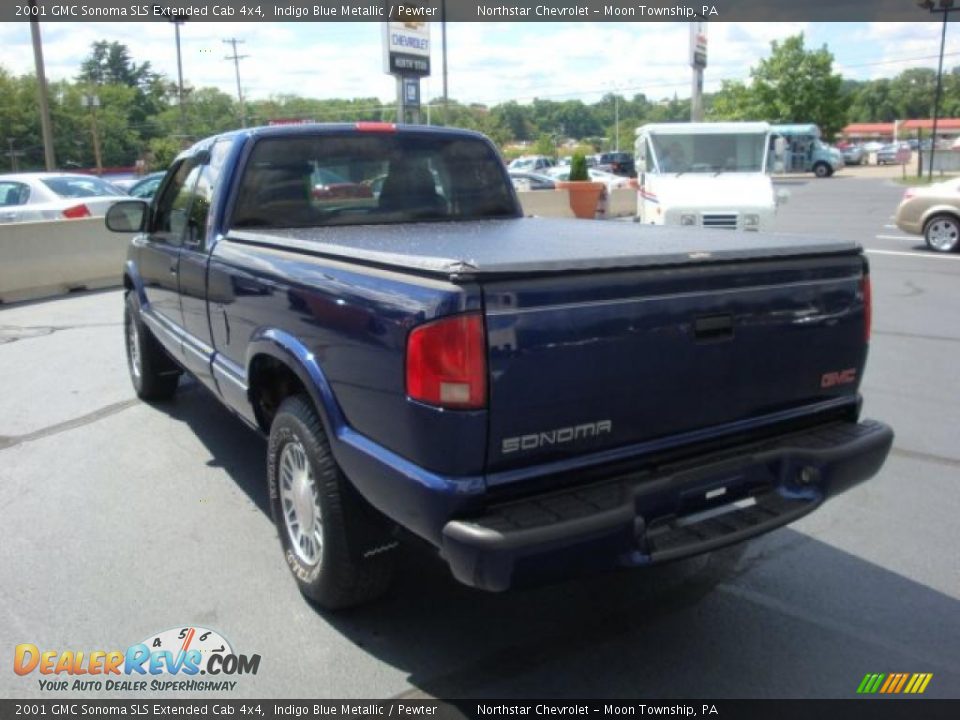 2001 GMC Sonoma SLS Extended Cab 4x4 Indigo Blue Metallic / Pewter Photo #5