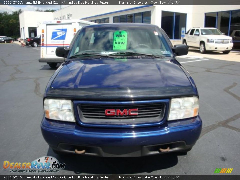 2001 GMC Sonoma SLS Extended Cab 4x4 Indigo Blue Metallic / Pewter Photo #8
