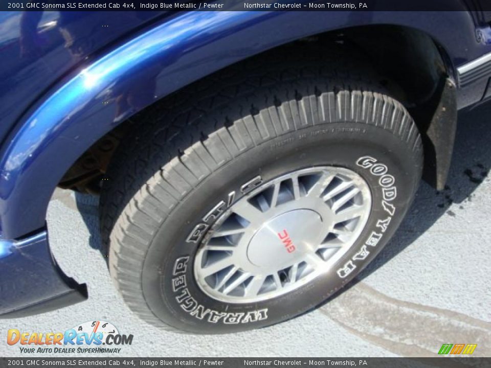 2001 GMC Sonoma SLS Extended Cab 4x4 Indigo Blue Metallic / Pewter Photo #9