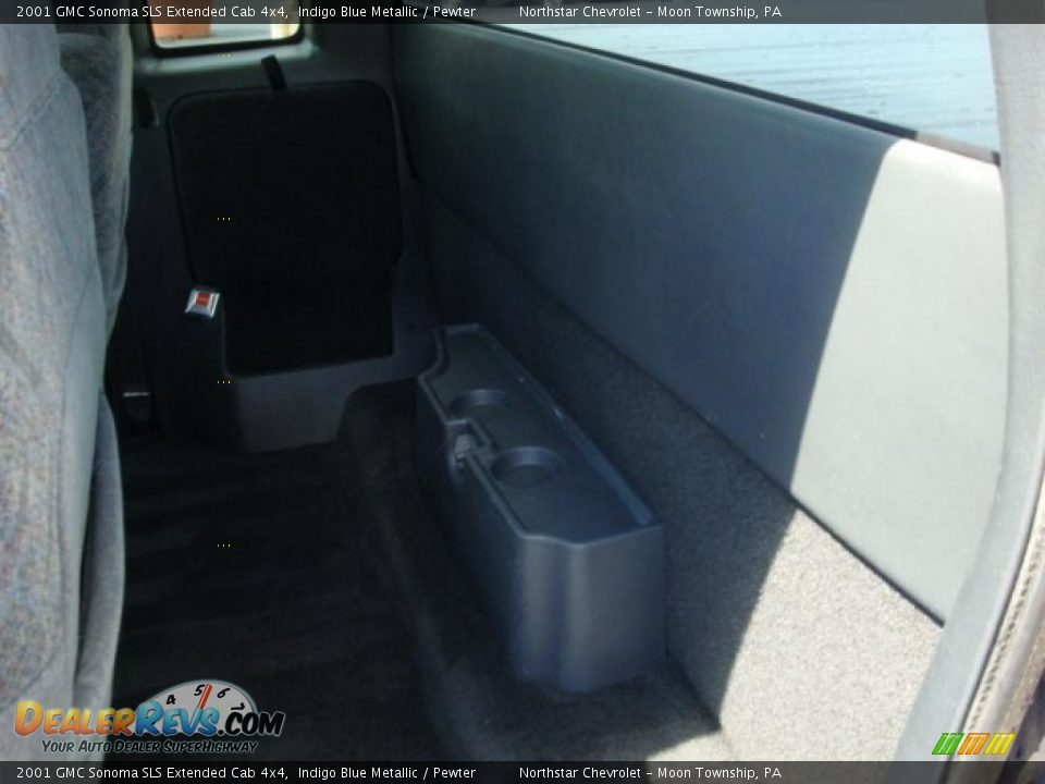 2001 GMC Sonoma SLS Extended Cab 4x4 Indigo Blue Metallic / Pewter Photo #11