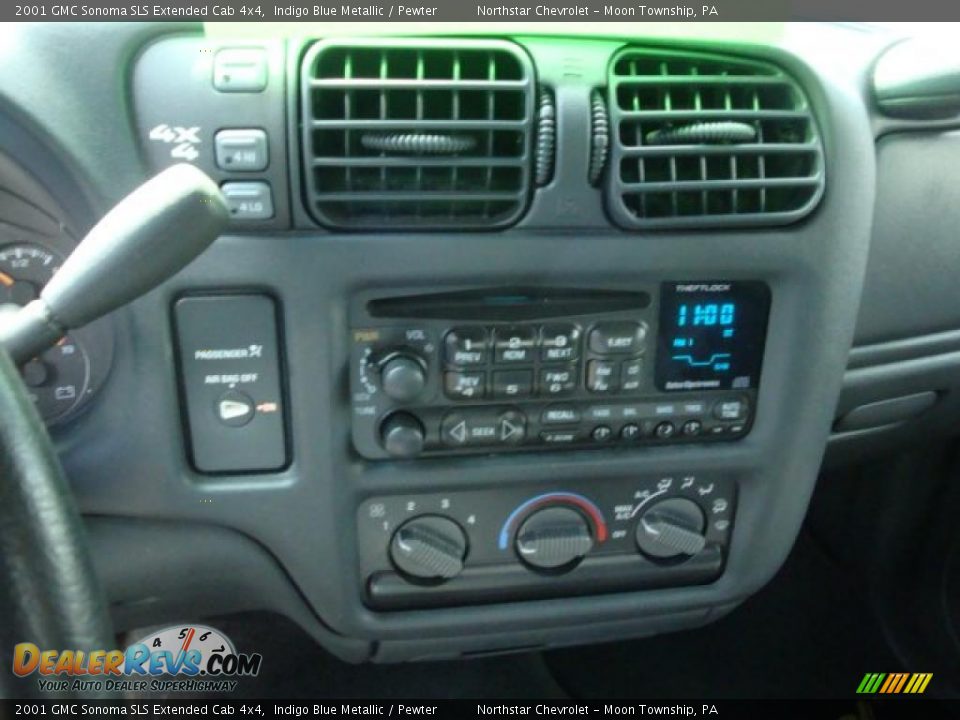 2001 GMC Sonoma SLS Extended Cab 4x4 Indigo Blue Metallic / Pewter Photo #18