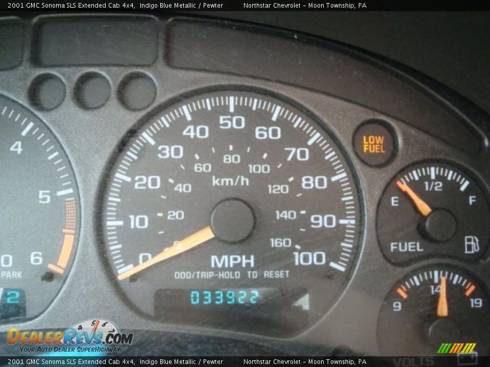 2001 GMC Sonoma SLS Extended Cab 4x4 Indigo Blue Metallic / Pewter Photo #20
