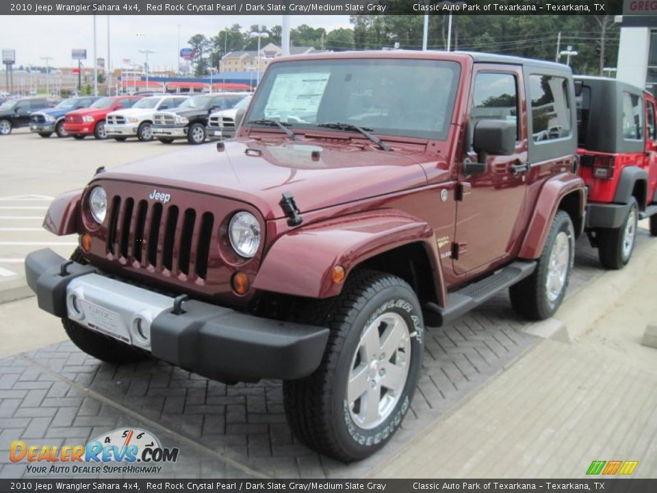 2010 Jeep Wrangler Sahara 4x4 Red Rock Crystal Pearl / Dark Slate Gray/Medium Slate Gray Photo #1