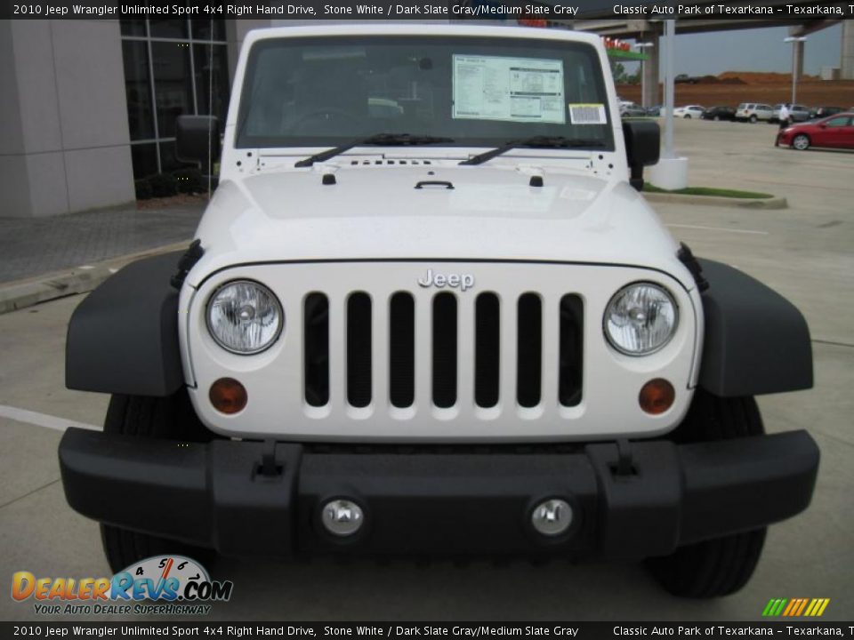 2010 Jeep Wrangler Unlimited Sport 4x4 Right Hand Drive Stone White / Dark Slate Gray/Medium Slate Gray Photo #5