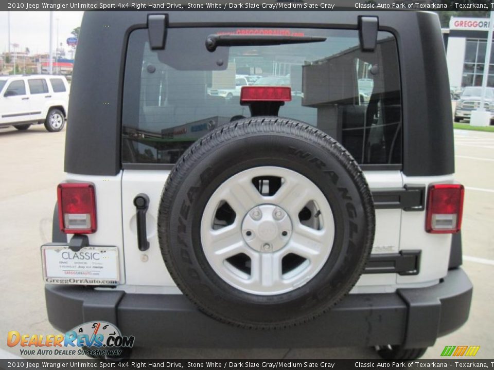 2010 Jeep Wrangler Unlimited Sport 4x4 Right Hand Drive Stone White / Dark Slate Gray/Medium Slate Gray Photo #6