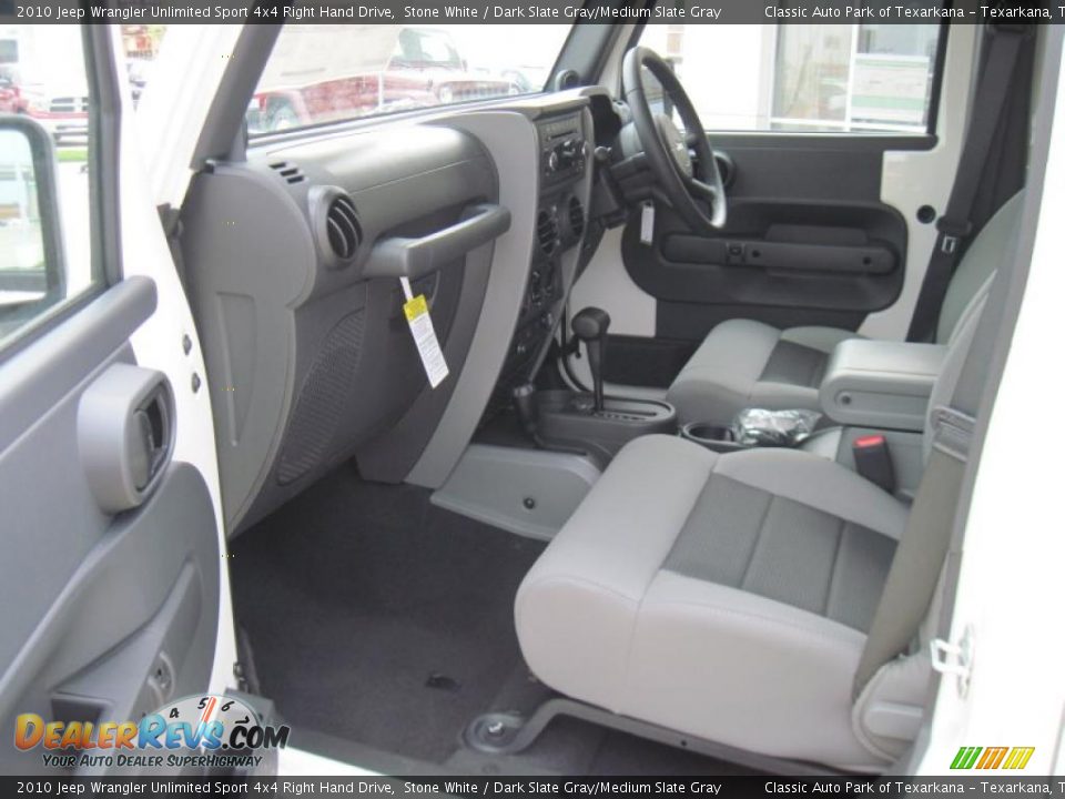 2010 Jeep Wrangler Unlimited Sport 4x4 Right Hand Drive Stone White / Dark Slate Gray/Medium Slate Gray Photo #7