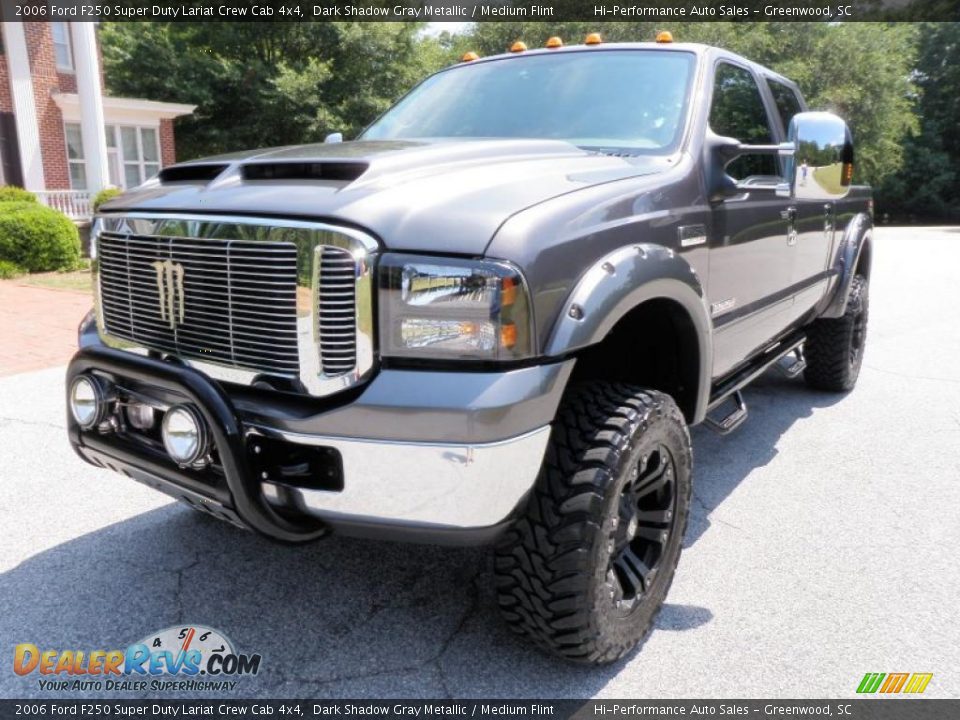 2006 Ford F250 Super Duty Lariat Crew Cab 4x4 Dark Shadow Gray Metallic / Medium Flint Photo #1