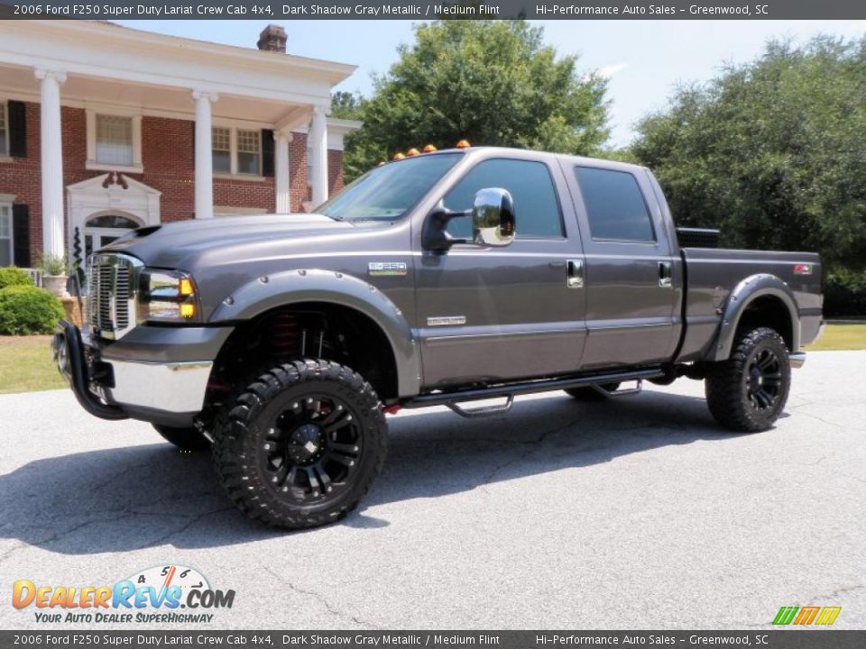 2006 Ford F250 Super Duty Lariat Crew Cab 4x4 Dark Shadow Gray Metallic / Medium Flint Photo #3