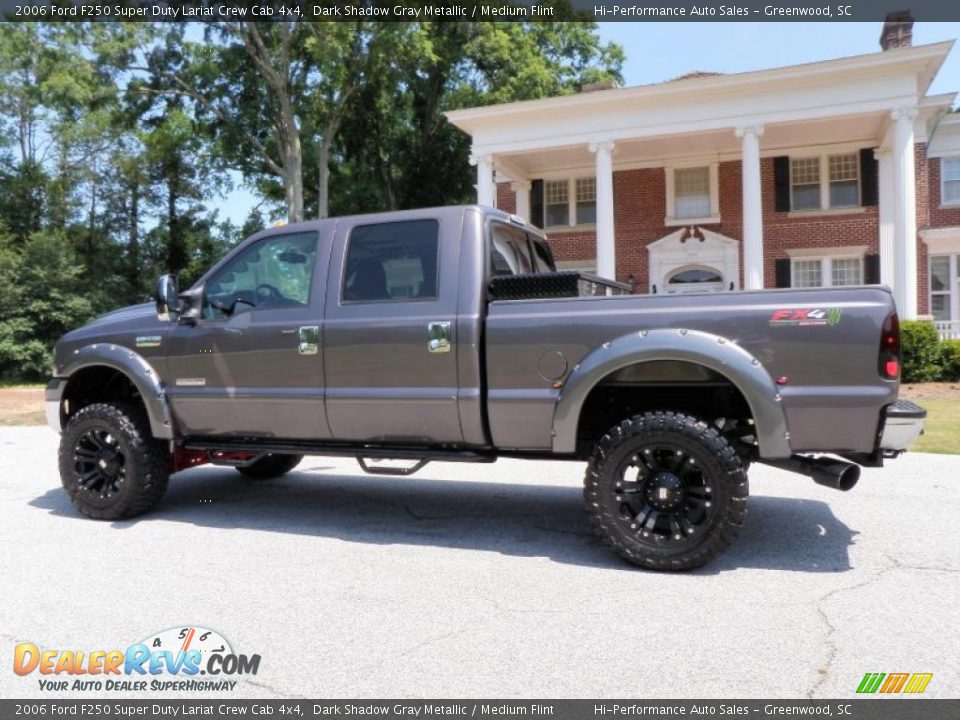 2006 Ford F250 Super Duty Lariat Crew Cab 4x4 Dark Shadow Gray Metallic / Medium Flint Photo #5