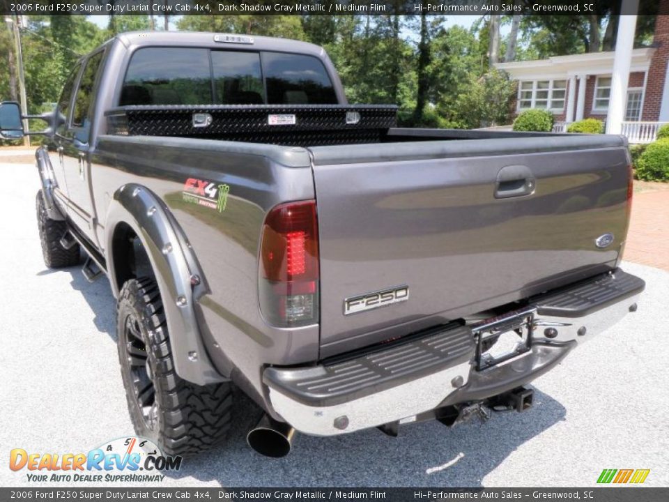 2006 Ford F250 Super Duty Lariat Crew Cab 4x4 Dark Shadow Gray Metallic / Medium Flint Photo #7