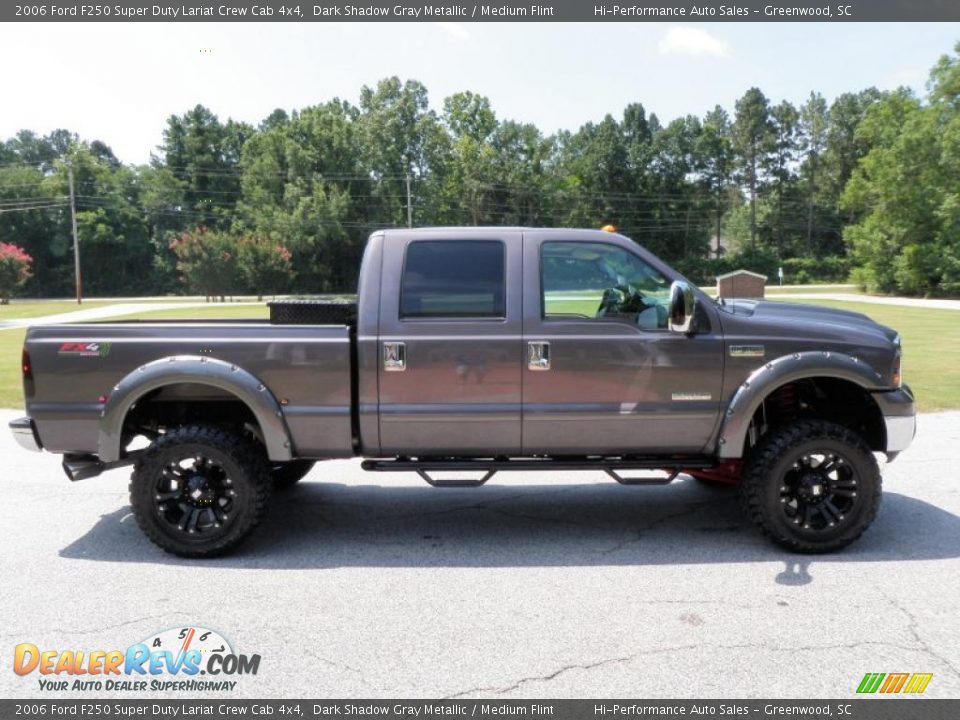 2006 Ford F250 Super Duty Lariat Crew Cab 4x4 Dark Shadow Gray Metallic / Medium Flint Photo #12