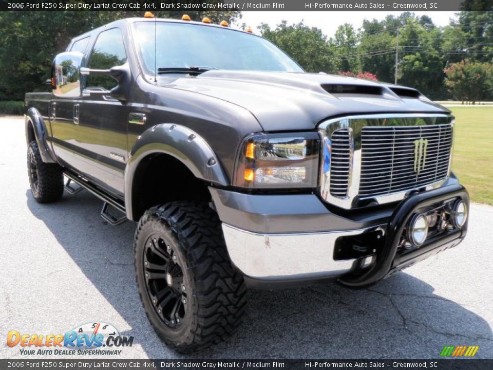 2006 Ford F250 Super Duty Lariat Crew Cab 4x4 Dark Shadow Gray Metallic / Medium Flint Photo #15