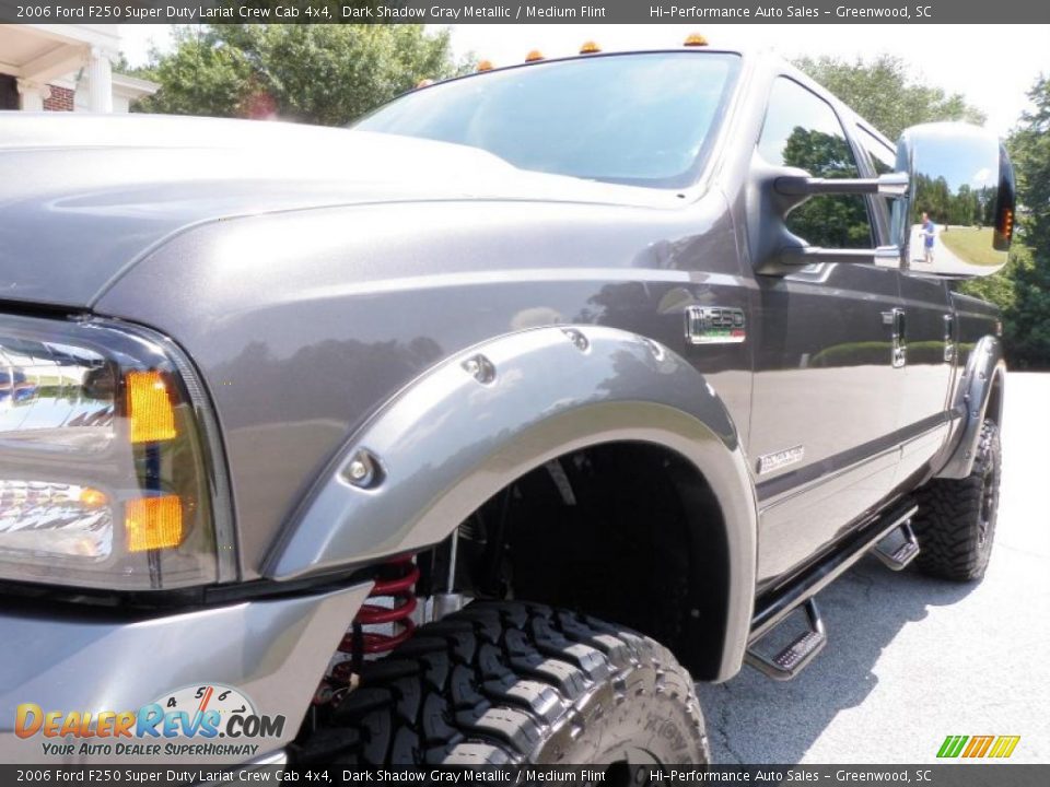 2006 Ford F250 Super Duty Lariat Crew Cab 4x4 Dark Shadow Gray Metallic / Medium Flint Photo #19