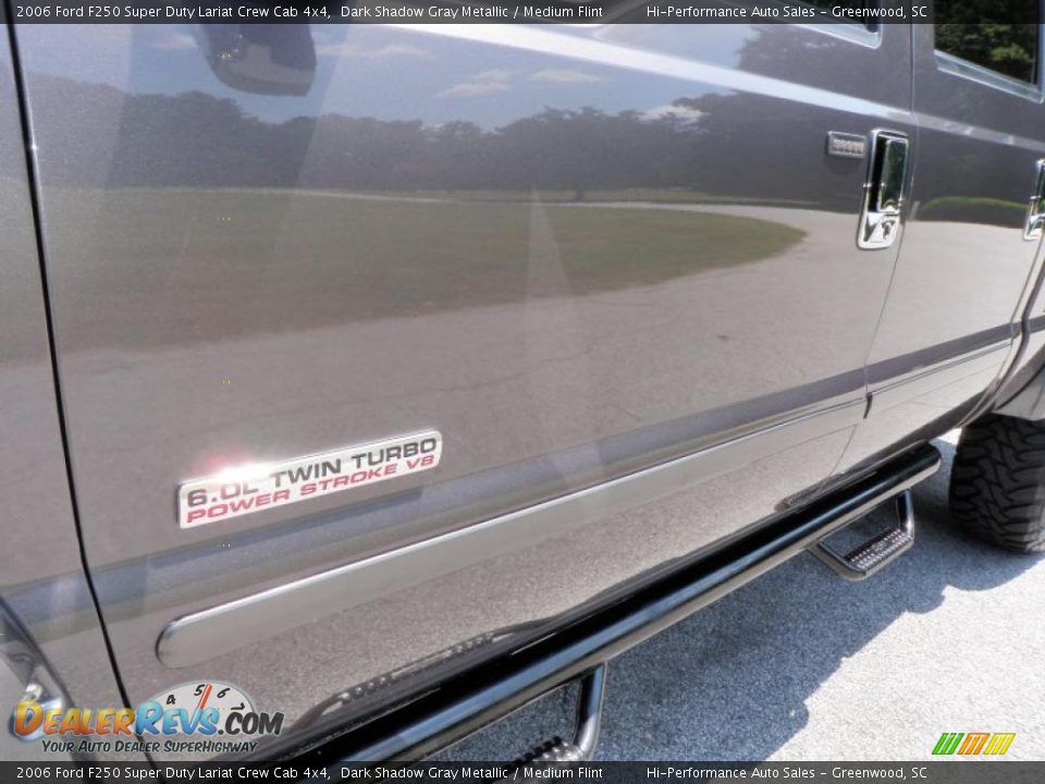2006 Ford F250 Super Duty Lariat Crew Cab 4x4 Dark Shadow Gray Metallic / Medium Flint Photo #34
