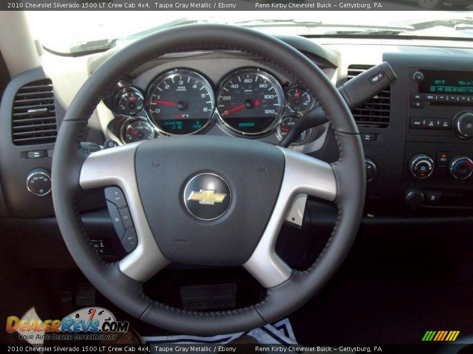 2010 Chevrolet Silverado 1500 LT Crew Cab 4x4 Taupe Gray Metallic / Ebony Photo #15
