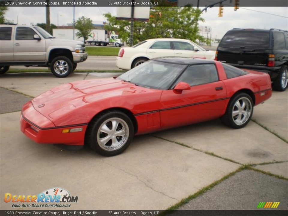 1989 Chevrolet Corvette Coupe Bright Red / Saddle Photo #1