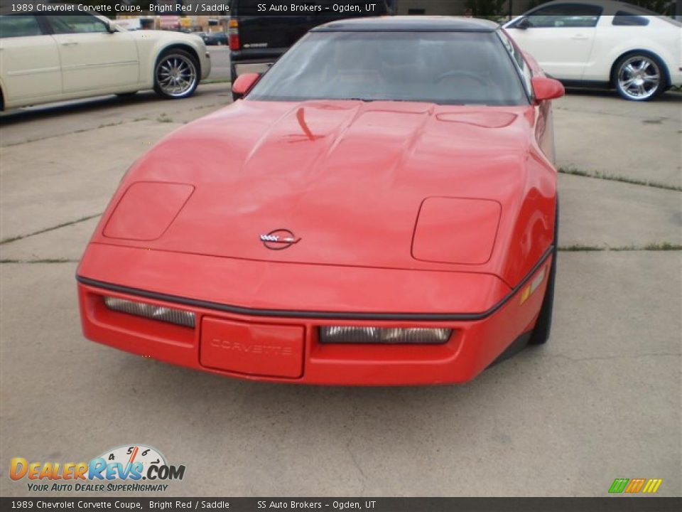 1989 Chevrolet Corvette Coupe Bright Red / Saddle Photo #2