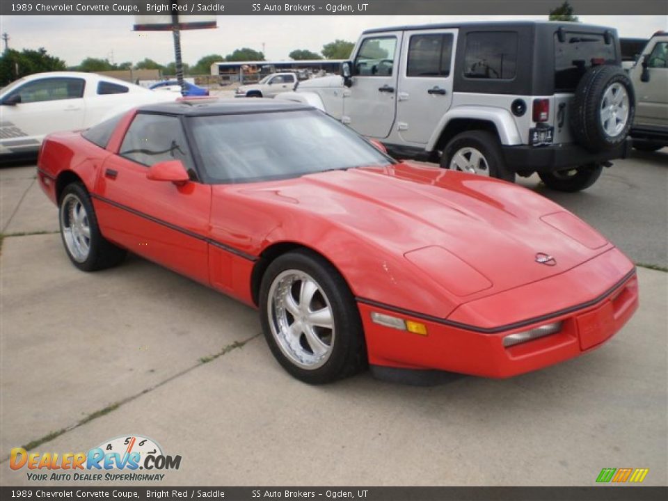 1989 Chevrolet Corvette Coupe Bright Red / Saddle Photo #3